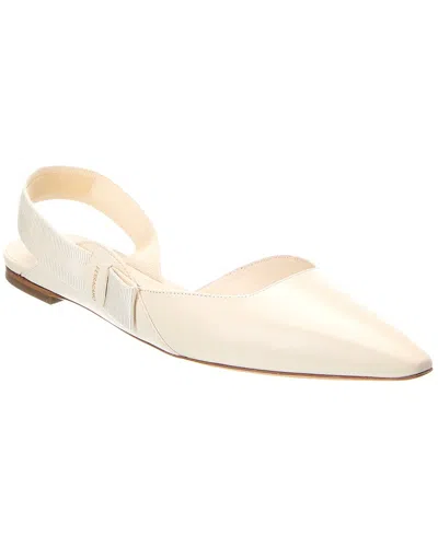 Ferragamo Vania Leather Ballet Flat In Neutral