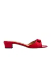 Ferragamo Vanilla High-heeled Sandals In Red