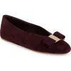 Ferragamo Bow Detail Flat Sole Ballerina Shoes