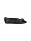 Ferragamo Vanna Ballet Flats In Black