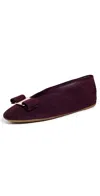 Ferragamo Bow Detail Flat Sole Ballerina Shoes
