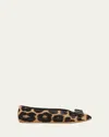 Ferragamo Vanna Leopard Print Ballet Flats