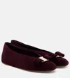 Ferragamo Bow Detail Flat Sole Ballerina Shoes