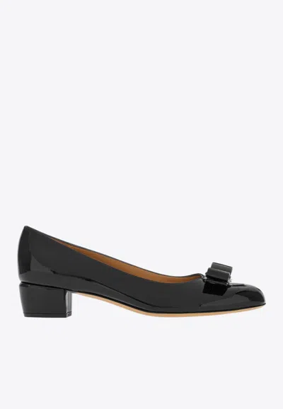 FERRAGAMO VARA 30 PATENT LEATHER PUMPS