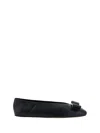 Ferragamo Vara Bow Ballet Flats In Black