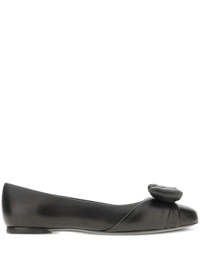 Ferragamo Vara Ballet Flats In Black