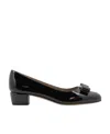 Ferragamo 'vara' Ballet Shoes In Black