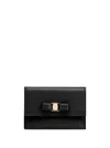 Ferragamo Black Leather Card Holder In Black