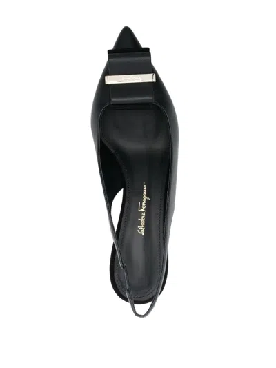 Ferragamo Vara Bow 10mm Slingback Pumps In Black