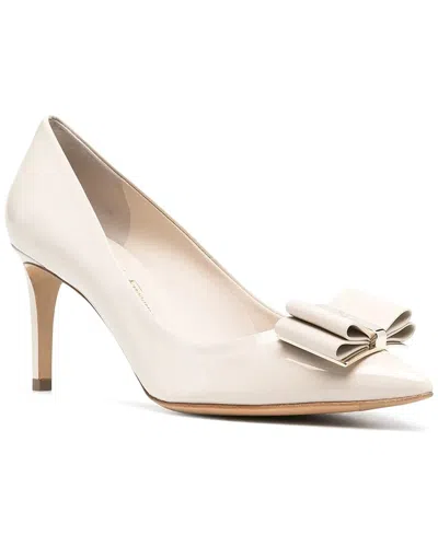 Ferragamo Vara Bow 70mm Leather Pump In Neutral