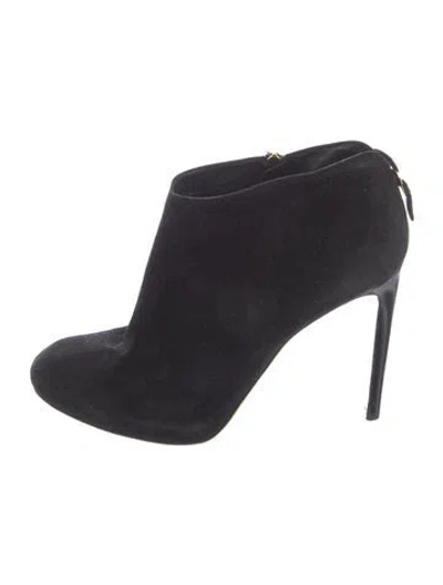 Pre-owned Ferragamo Vara Bow Accent Suede Pumps In Black