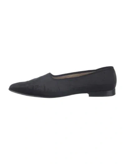 Pre-owned Ferragamo Vara Bow Accent Velvet Loafers In Multi