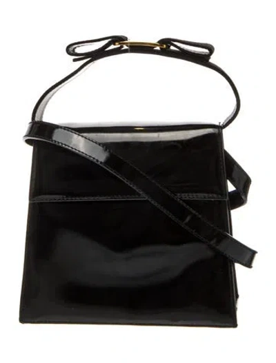 Pre-owned Ferragamo Vara Bow Backpack In Black