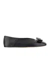 Ferragamo Vara Bow Ballet Flats In Black