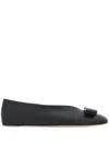 Ferragamo Vara Bow Ballet Flats In Black