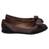 Ferragamo Vara Bow Ballet Flats In Brown Leather And Suede In Brown