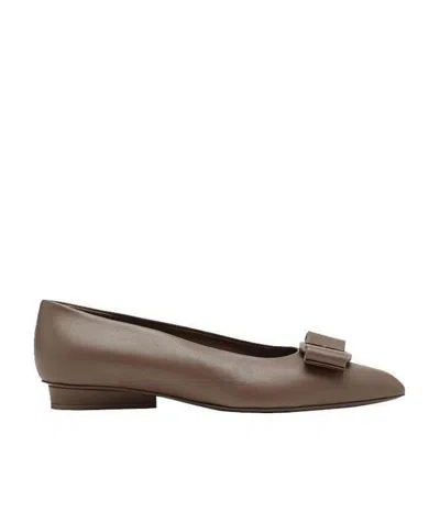 Ferragamo Vara Bow Ballet Shoes In Multi