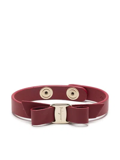 Ferragamo Vara Bow Bracelet Accessories In Red