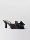 FERRAGAMO VARA BOW CALFSKIN SLIDE SANDALS