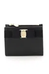Ferragamo Vara Bow Compact Wallet In Black