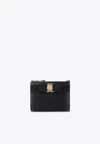 Ferragamo Vara Bow Compact Wallet In Black