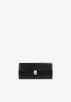 Ferragamo Vara Bow Continental Wallet In Black
