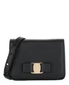 Ferragamo Vara Bow Crossbody Bag In Black