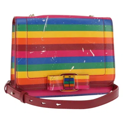 Pre-owned Ferragamo Vara Bow Crossbody Bag Leather Leather Shoulder Bag Bag () In Multi