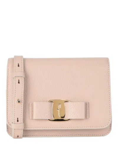 Ferragamo Vara Bow Crossbody In Pink