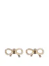Ferragamo Vara Bow Earrings In Gold