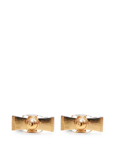Ferragamo Vara Bow Earrings In Gold