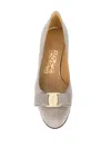 Ferragamo Vara Bow Glitter Pumps In Neutral