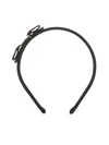 Ferragamo Crystal Embellished Cotton Blend Hair Band In Black