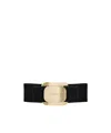 Ferragamo Vara Bow Leather Hair Clip In Black