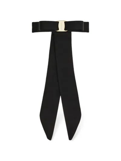 Ferragamo Vara Bow Hair Clip In Black