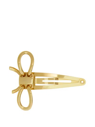Ferragamo Vara Bow Hair Clip In Gold