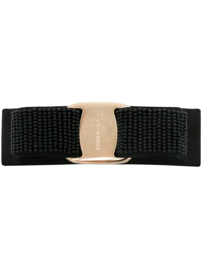 Ferragamo Vara Bow Hairclip In Black