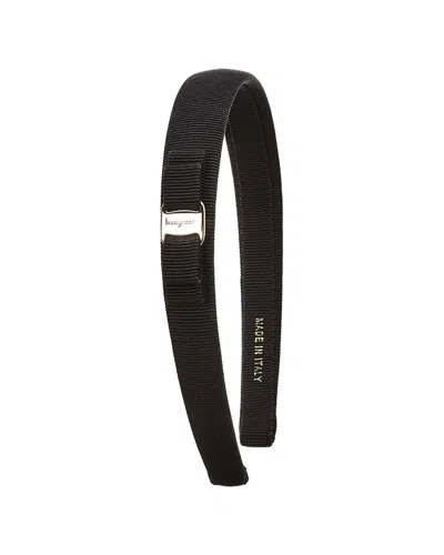 Ferragamo Vara Bow Headband In Black
