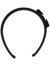 Ferragamo Black Headband With Bow Detail In Cotton Blend Woman In Black