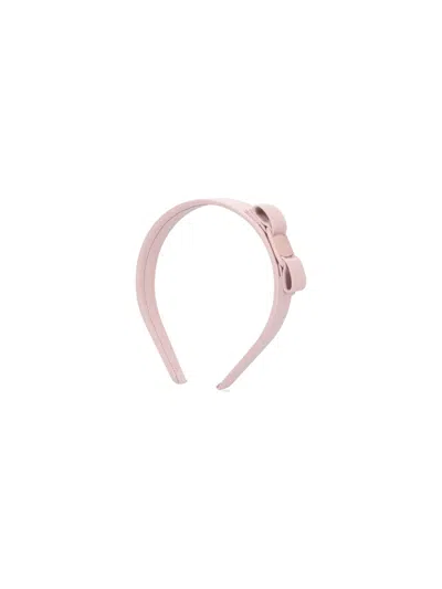 Ferragamo 'vara' Bow Headband In Pink