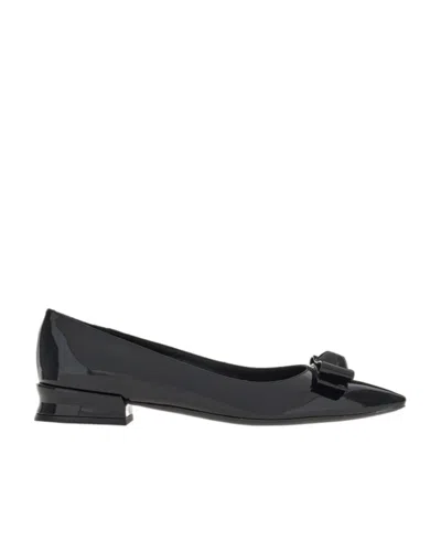 FERRAGAMO VARA BOW LEATHER BALLERINA SHOES