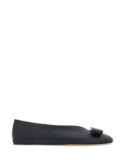 Ferragamo Vara Bow Leather Ballet Flats In Multi