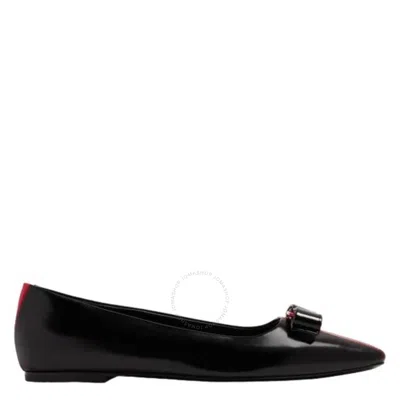 FERRAGAMO FERRAGAMO VARA BOW LEATHER BALLET FLATS