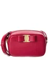 Ferragamo Vara Bow Leather Camera Bag In Red