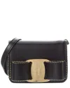 FERRAGAMO FERRAGAMO VARA BOW LEATHER CROSSBODY