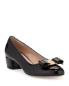 FERRAGAMO VARA BOW LEATHER LOW PUMPS,PROD138000005