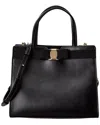 Ferragamo Vara Bow Medium Leather Tote In Black