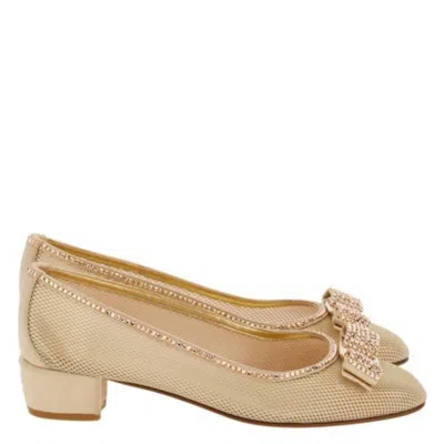 Ferragamo Vara Bow Mesh Pumps In Blue