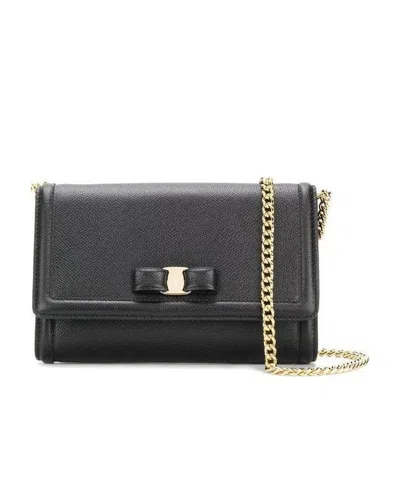 Ferragamo Vara Bow Mini Bag In Black