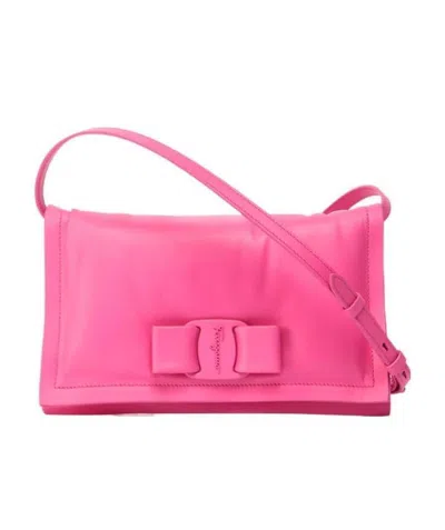 Ferragamo Vara Bow Mini Crossbody Bag In Pink